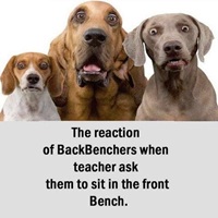 Reaction of BackBenchers when teacher asks them to sit in front bench